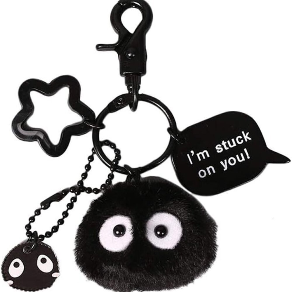 Dust Bunny Soot Sprite Plush Keychain Style A